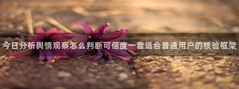 每日热点榜：今日分析舆情观察怎么判断可信度一套适合普通用户的核验框架